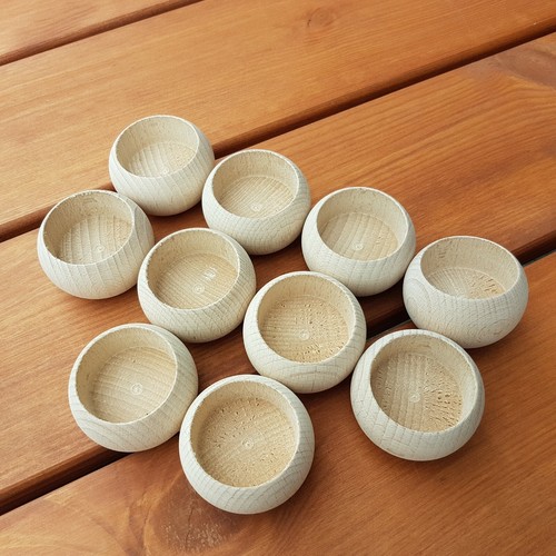 Wooden round candle holders - wooden,