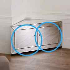 DOORS ONLY for MIRRORED GLASS CORNER TV UNIT CABINET STAND TABLE