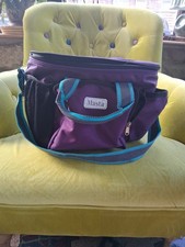 Masta Horse Grooming Kit Zipped Carry Bag Purple With Aqua Trim BNWOT