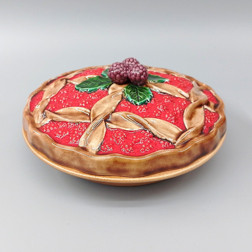 Vintage ceramic fruit - pie, dish