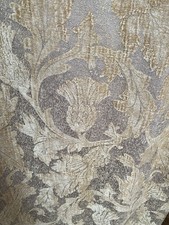 Large Pair Of Velvet Curtains. Beige. 264 Cm Wide 238 Cm Long. Used.