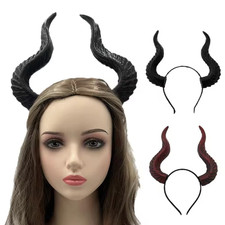 Demon Horn Headdress Cosplay Headwear Gothic Animal Sheep Devil Horns Headband