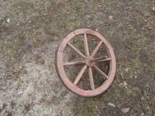 Wood Wooden wagon wheel barrow
