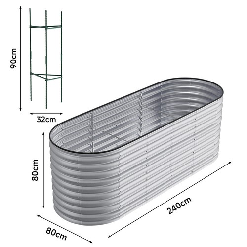 Green large raised garden bed - large,