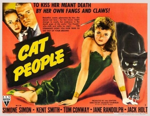 Vintage old movie - old, cat
