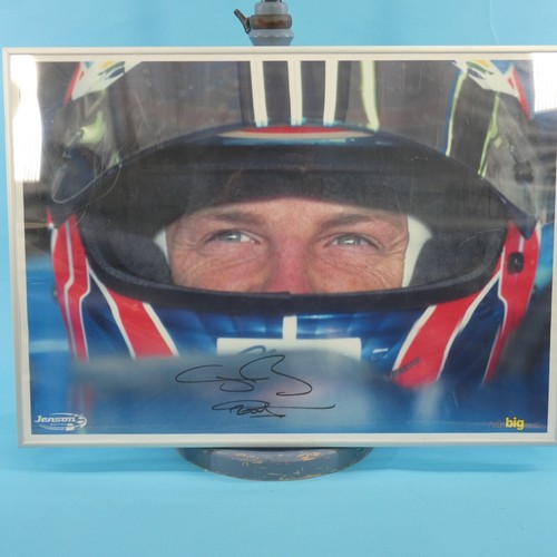 Jenson button signed poster - button,