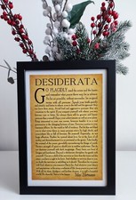Desiderata glossy framed poem