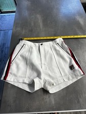 Ladies Fila White Line Tennis Shorts Small White Blue Red Retro Vintage Classic