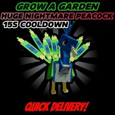 🔥🦚HUGE NIGHTMARE PEACOCK 15s cool down! (no toy!)🦚🔥GROW A GARDEN⚡💸