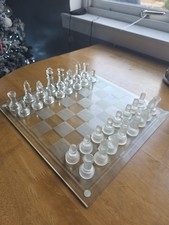 Small Glass Chess Set Clear
