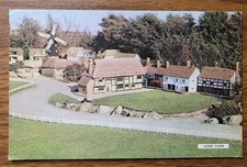 1970s Hastings Model Village Postcard Home Farm Windmill Sent to Grimsby