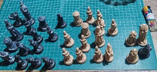 Medieval themed vintage chess - medieval-themed,