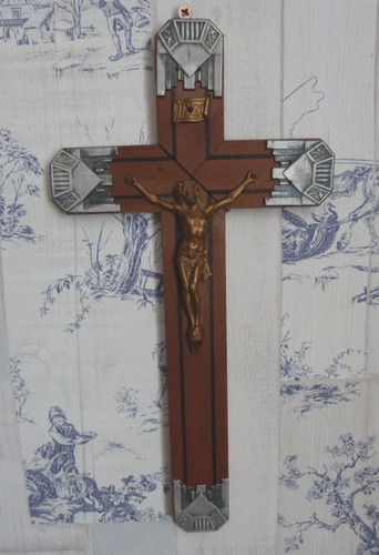 Large vintage french crucifix - large,