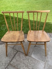 Pair ercol 391 blonde elm - of,