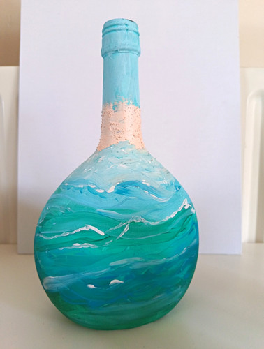 Hand painted decorative glass - hand,