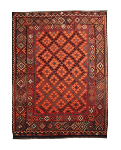 Deep red afghan kilim - deep,
