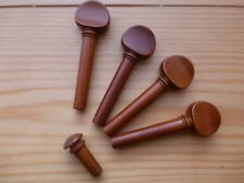 BOXWOOD VIOLIN PEGS AND END PIN SET, ENGLISH STYLE, PROF. QUALITY, 4/4 SIZE!
