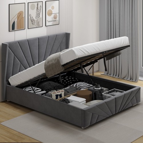 Sunrise velvet ottoman storage - sunrise,