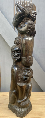 Carved tribal art totem style - carved, totem-style