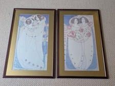 Pair of Large Art Nouveau Pictures