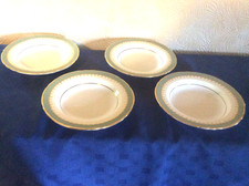 Aynsley Green & Gold # 8179  Large Pasta / Rimmed Soup Bowls