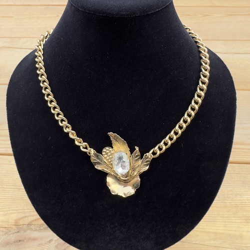 Vintage 1950s gold tone - 1950s, orchid