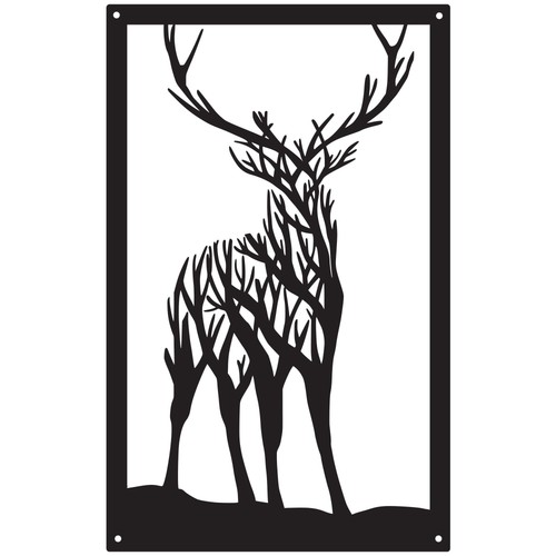 Highland stag garden mirror - highland,