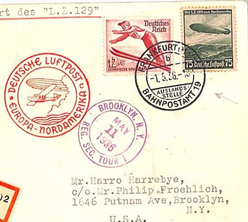 Zeppelin hindenburg air - air, mail