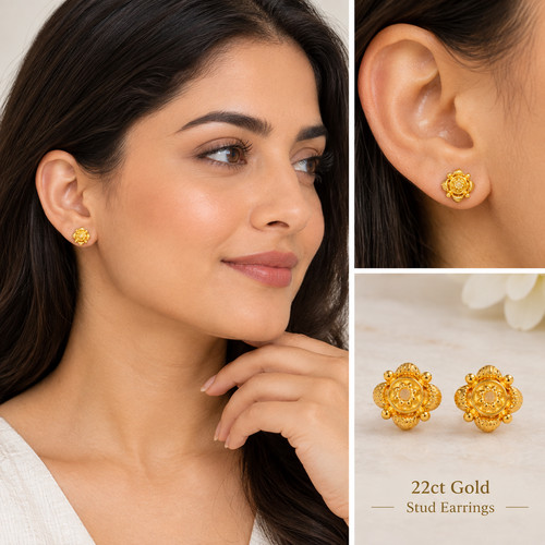 Gold earrings mini - 22,