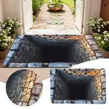 3D Optical Illusion Visual Trap Carpet Rug Door Mat  Anti-slip Mat Home Decor