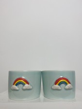 Besportable Garden Pot Novelty Plant Pot Ceramic Material Flowerpot Rainbow