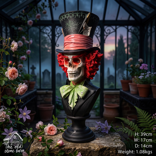 Large gothic skeleton bust - skeleton,