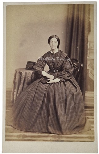 Cdv lady beside stereoscopic - cdv,