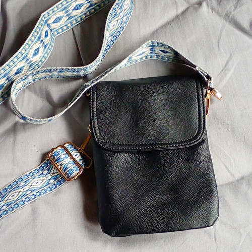 Black faux leather - faux,
