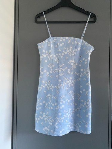 Zara light blue daisy print - light,