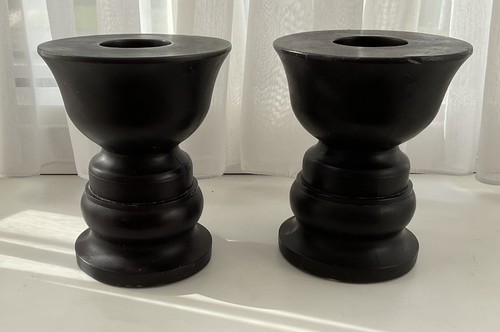 Pair large black urn - m&s,