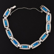 Murrle Bennett Bracelet - Silver and Enamel c1910