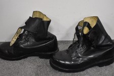 Austrian Army Black Leather Double Buckle Boots – UK Size 7 – Genuine Military S