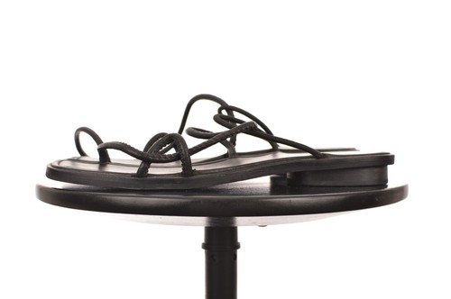 Cos black leather flat sandals - cos,