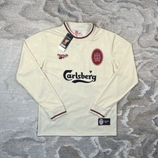 🚨LAST ONE | Liverpool FC Reebok 1996/97 Beige Away T-shirt Mcmanaman #17 ⭐| M