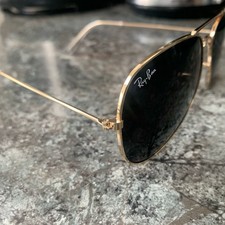 ray ban rayban ray-ban sunglasses aviator Junior/Adult Unisex Gold frame