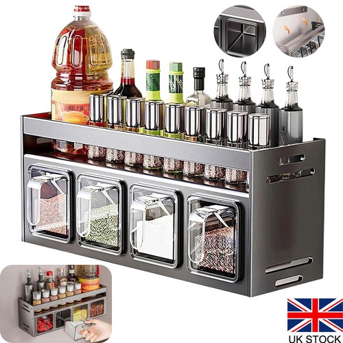 Aluminum spice herb jar rack - spice,