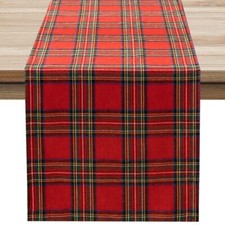 Plaid Pattern Christmas Table