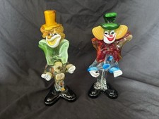 2X Murano Clowns Glass