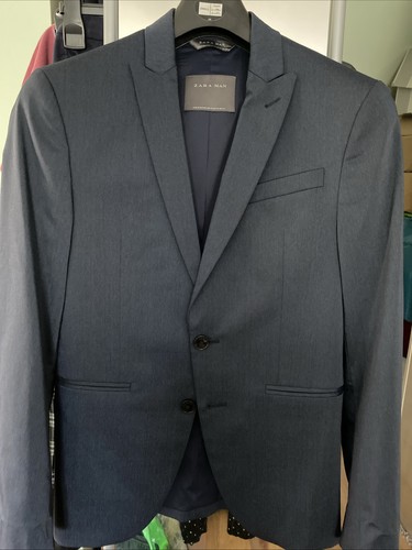 Zara mens navy suit jacket - navy,