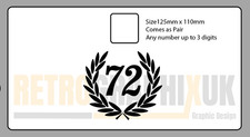 Laurel Race Number Stickers x2