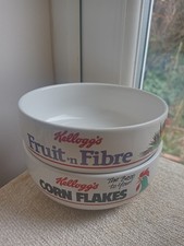 Vtg Kellogg’s Ceramic Cereal Bowls X2, Corn Flakes & Fruit & Fibre 1987 Bowls