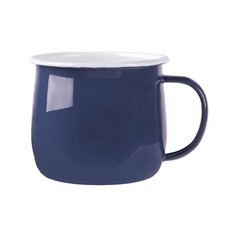 Coloured Enamel Belly Mugs Home Outdoor Metal Camping Tea Coffee Cups 375ml