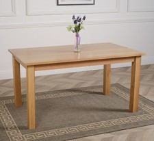 Oslo Solid Oak Dining Table 150cm x 90cm | Rectangle Dining Table 6 Seater