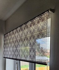 Dunelm Kitchen Semi Sheer Roller Blind 150cm Wide Black/White Tile *COLLECT ONLY